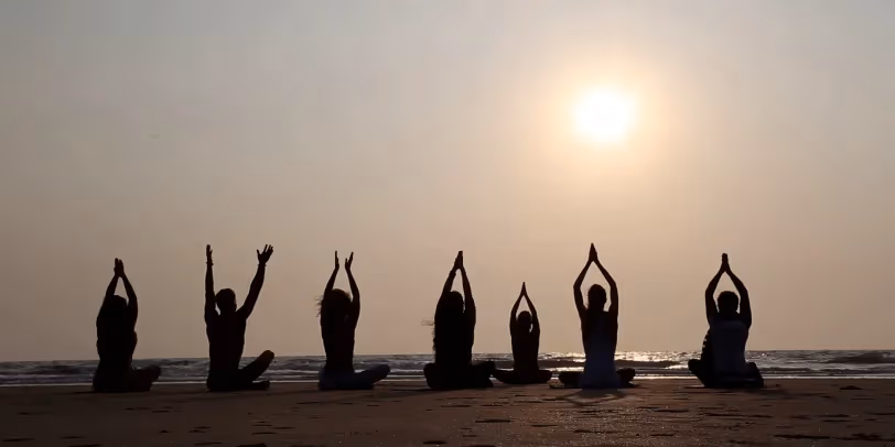 Yoga on the shore